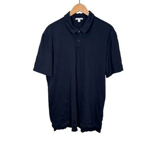 James Perse Polo‎ Shirt Mens 4 Navy Short Sleeve Standard Supima Cotton Casual
